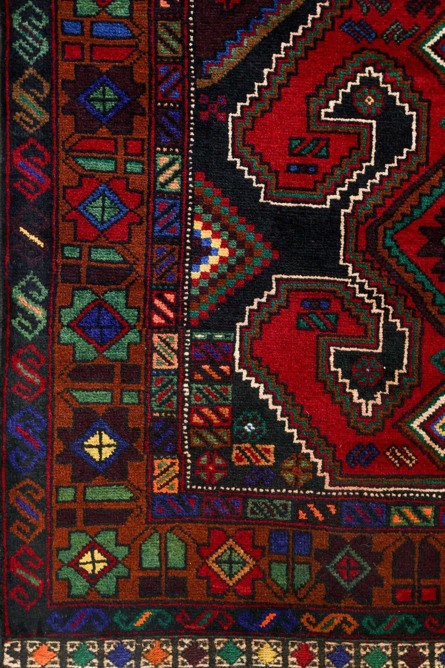 Vintage Baluchi Handwoven Tribal Rug, J77571