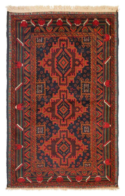 Vintage Baluchi Handwoven Tribal Rug