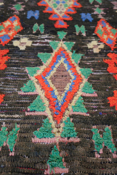 Vintage Berber Handwoven Tribal Rug, J74137