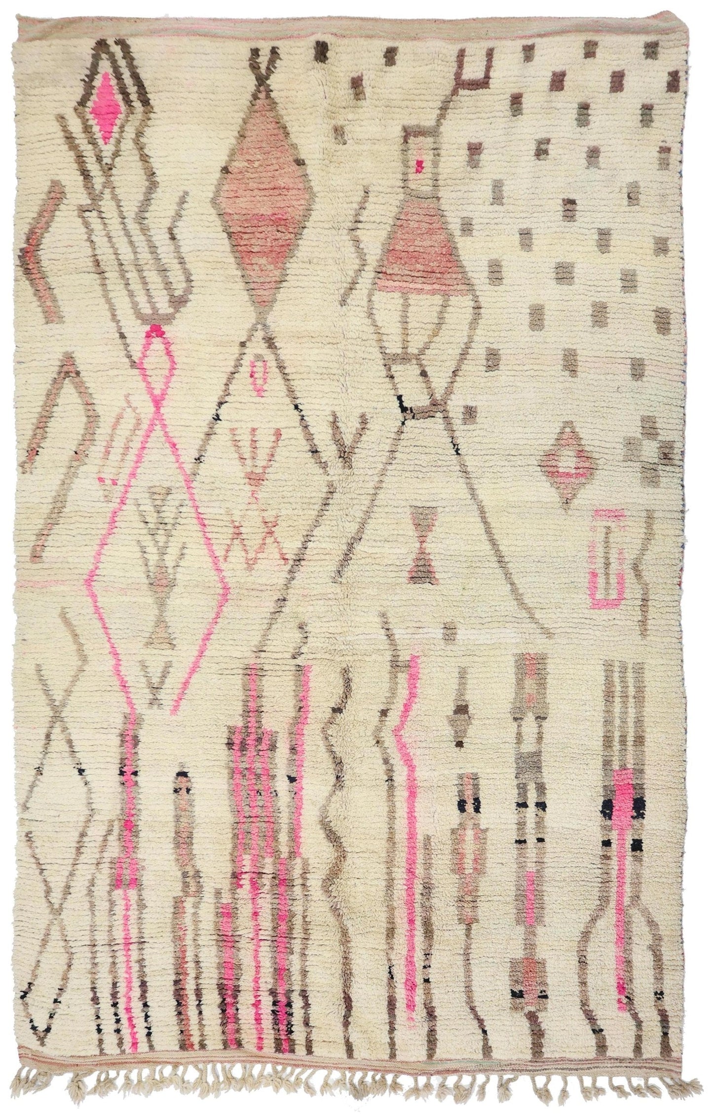 Vintage Berber Handwoven Tribal Rug