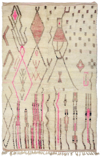 Vintage Berber Handwoven Tribal Rug