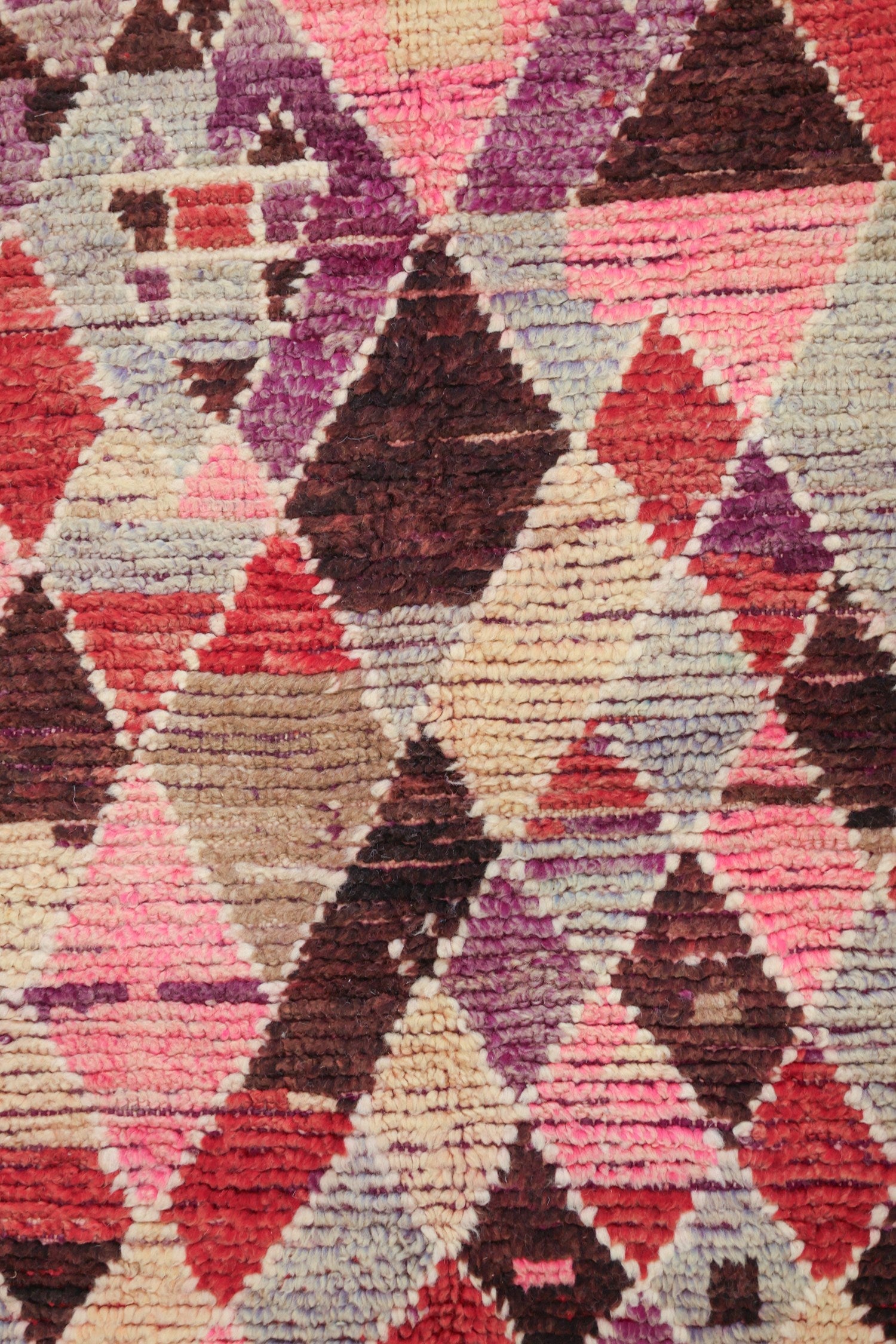 Vintage Berber Handwoven Tribal Rug, J62378