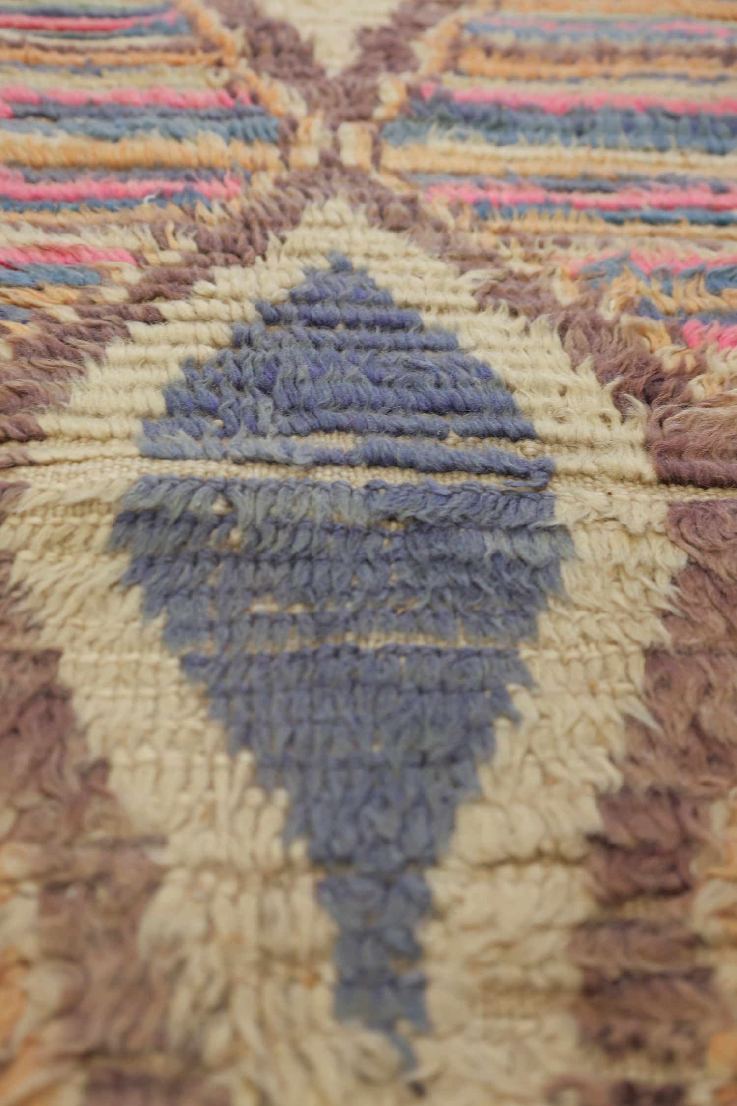 Vintage Berber Handwoven Tribal Rug, J62380
