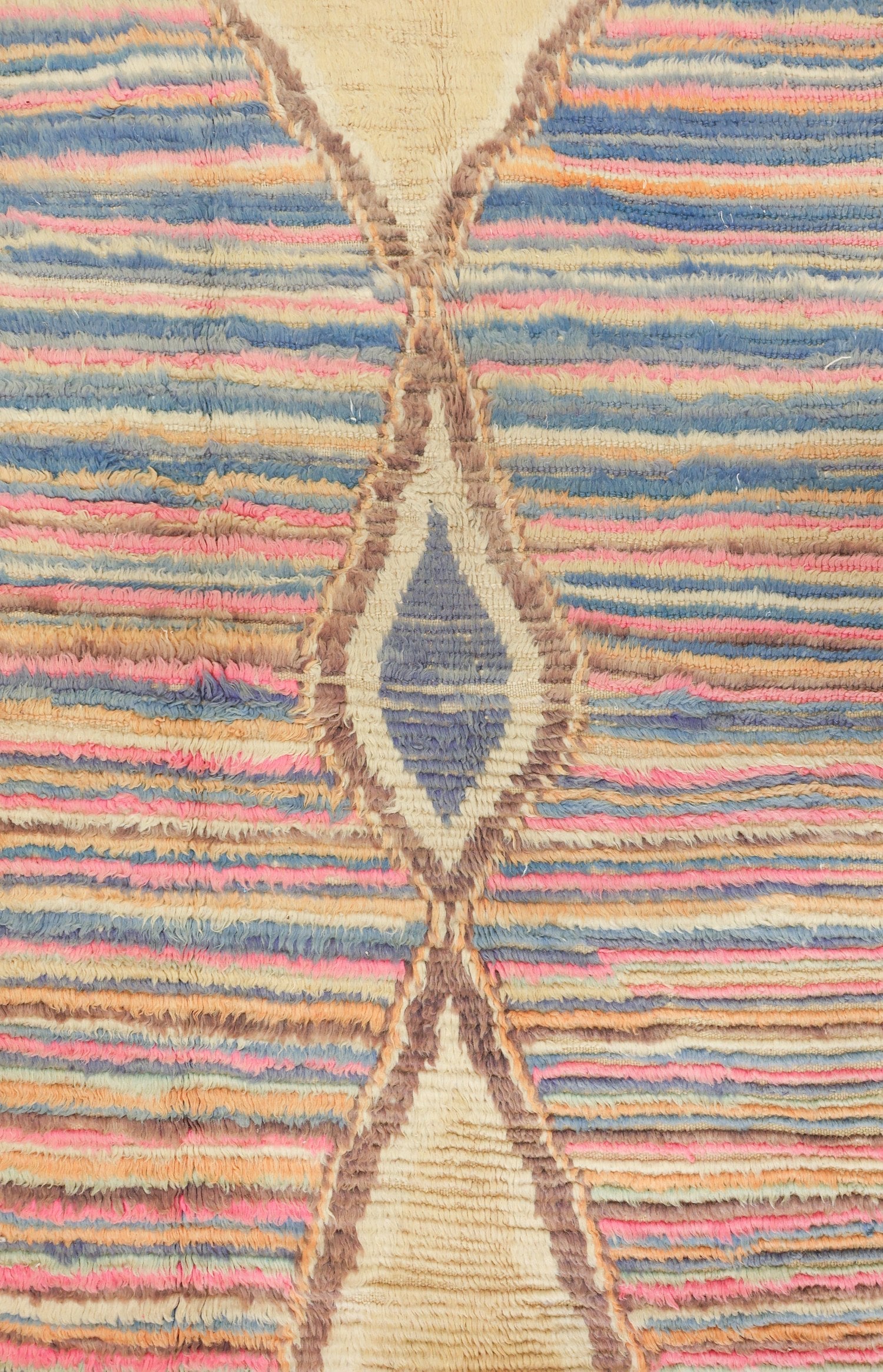 Vintage Berber Handwoven Tribal Rug, J62380