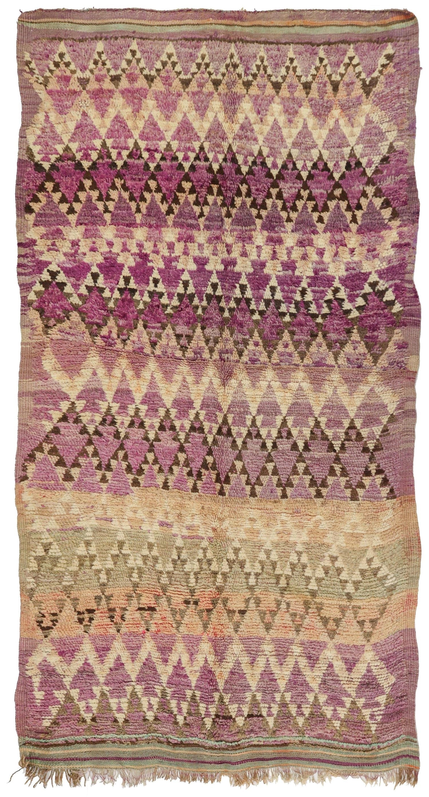 Vintage Berber Handwoven Tribal Rug