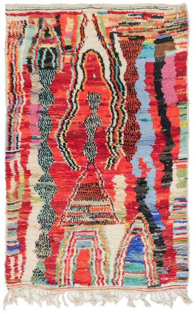 Vintage Berber Handwoven Tribal Rug