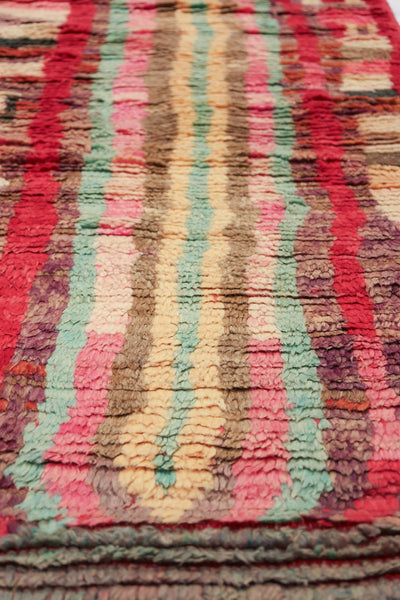 Vintage Berber Handwoven Tribal Rug, J71867