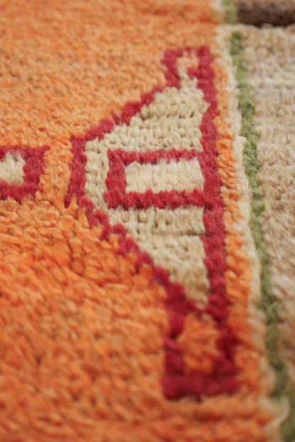 Vintage Berber Handwoven Tribal Rug, J71873