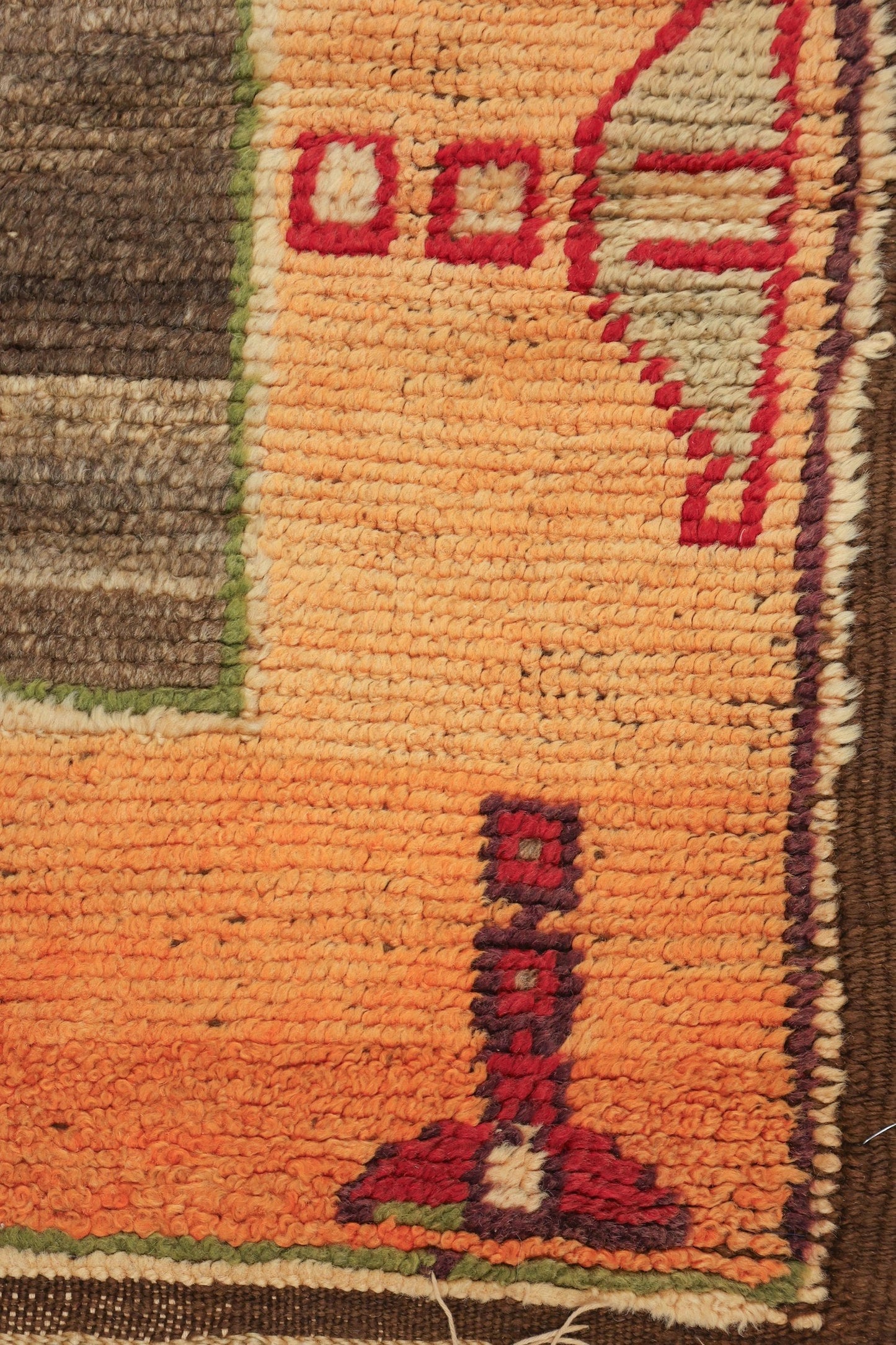 Vintage Berber Handwoven Tribal Rug, J71873