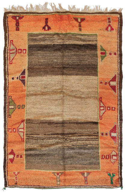 Vintage Berber Handwoven Tribal Rug