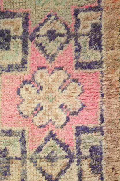 Vintage Berber Handwoven Tribal Rug, J75032