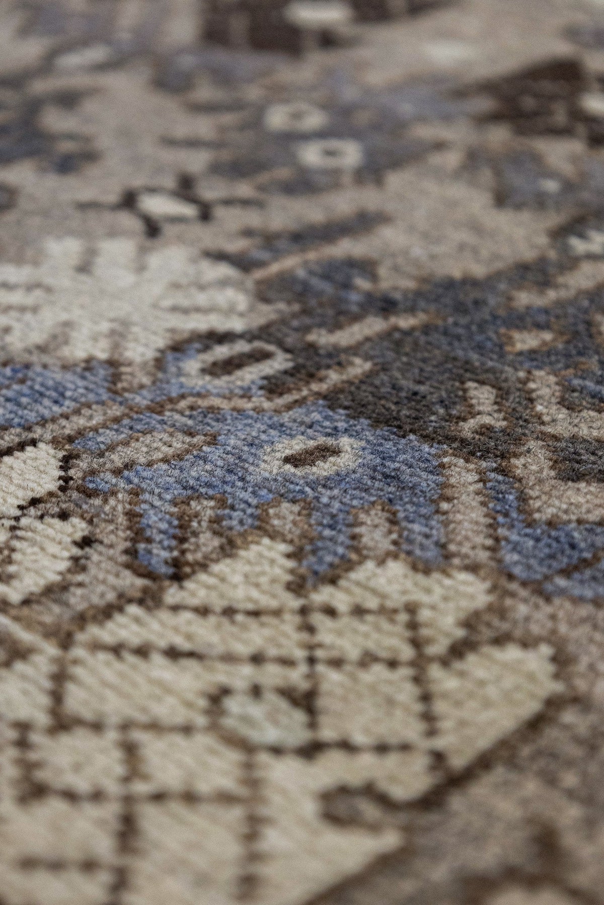 Vintage Bibikabad Handwoven Tribal Rug, J75072
