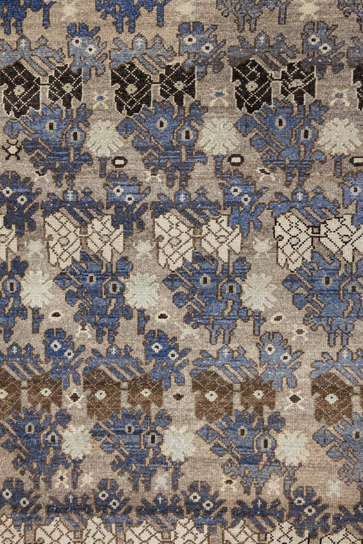 Vintage Bibikabad Handwoven Tribal Rug, J75072