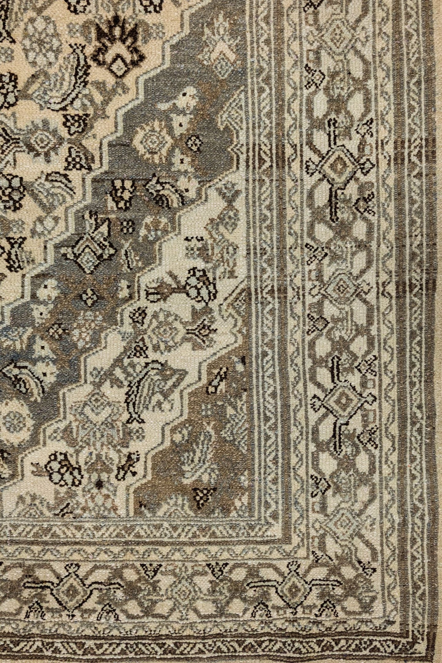Vintage Bibikabad Handwoven Tribal Rug, J86557