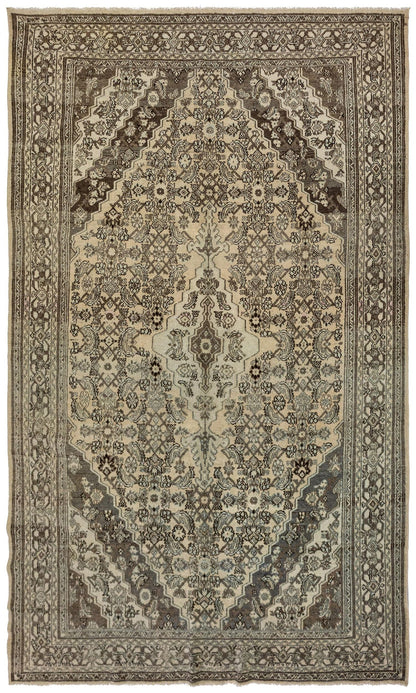 Vintage Bibikabad Handwoven Tribal Rug