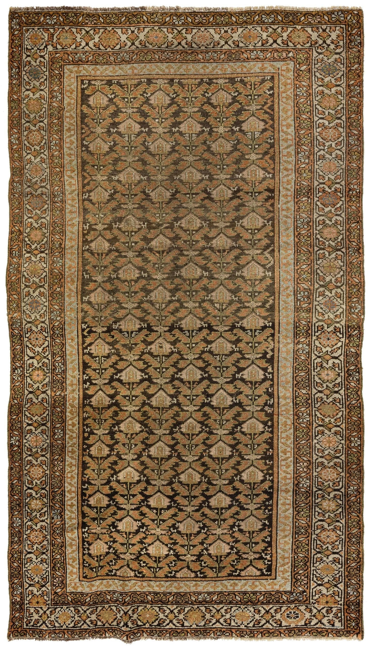 Vintage Bibikabad Handwoven Tribal Rug