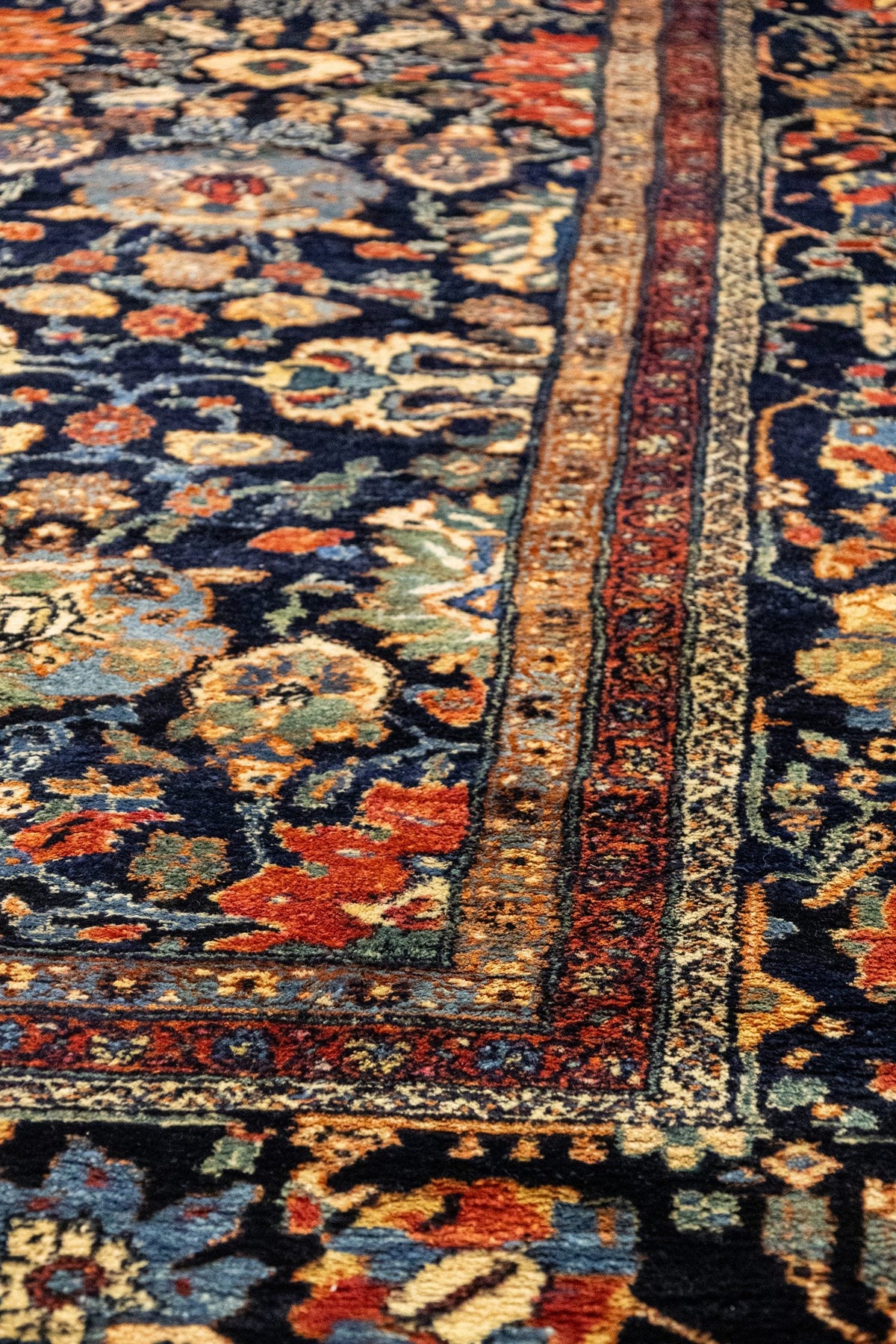 Antique Bibikabad Handwoven Tribal Rug, J89152