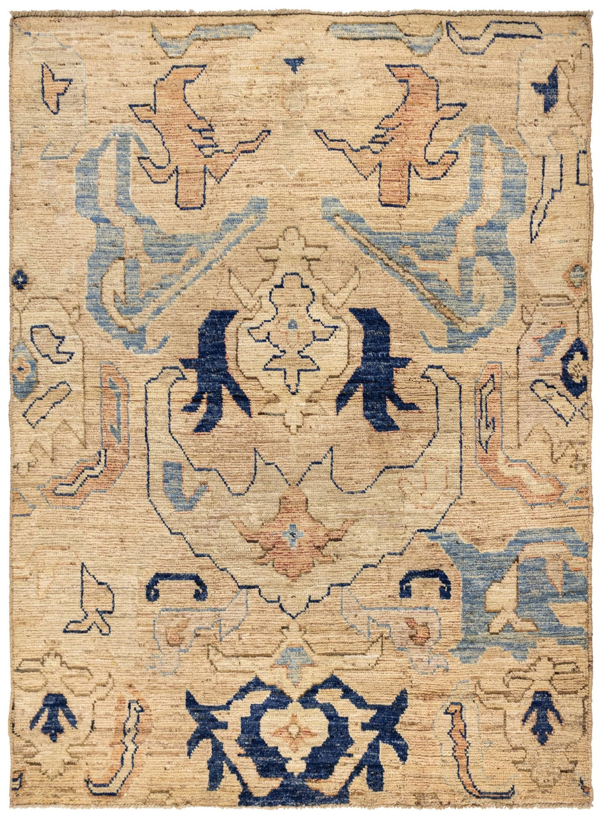 Bidjov Oushak Handwoven Tribal Rug