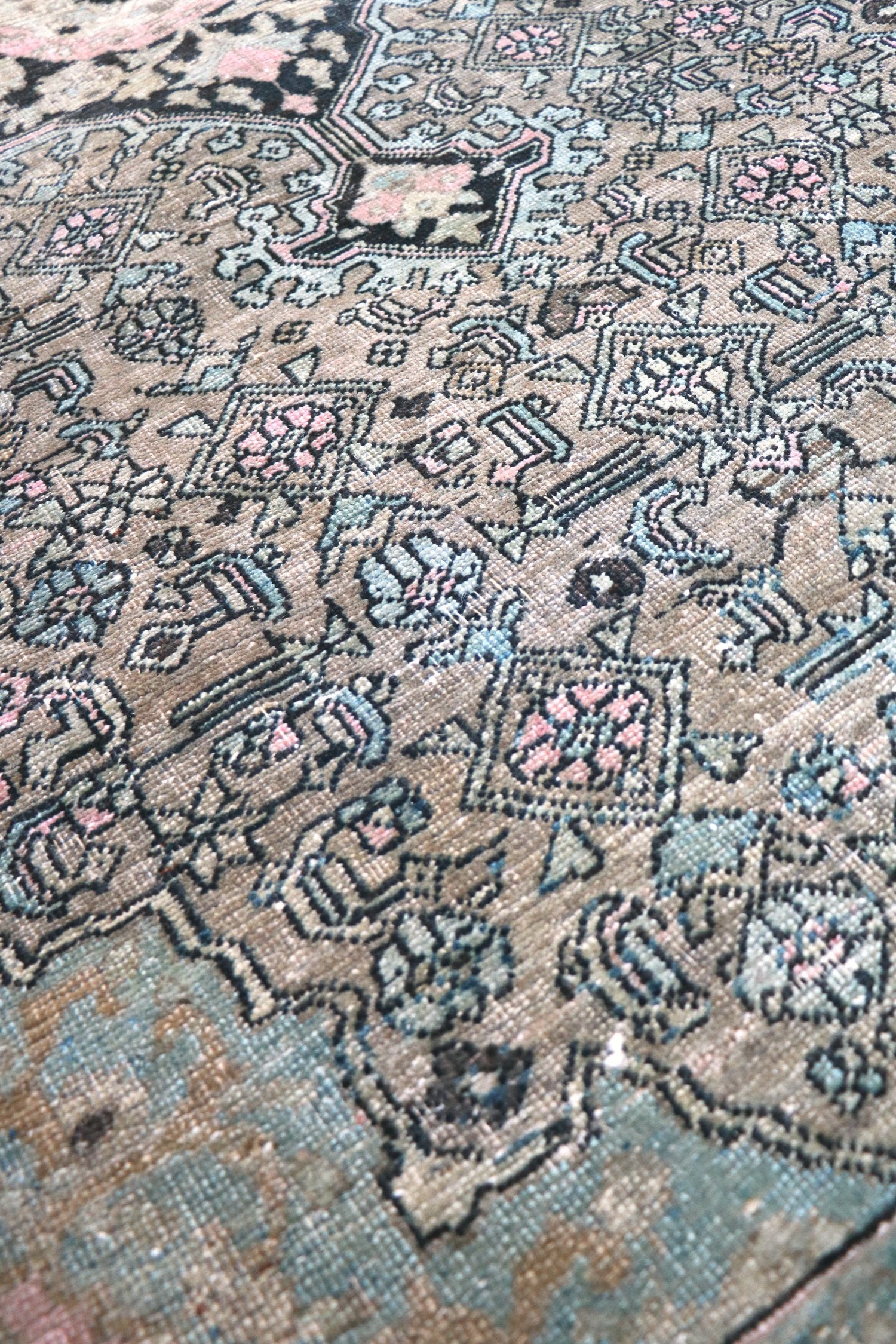 Vintage Bijar Handwoven Tribal Rug, J68984