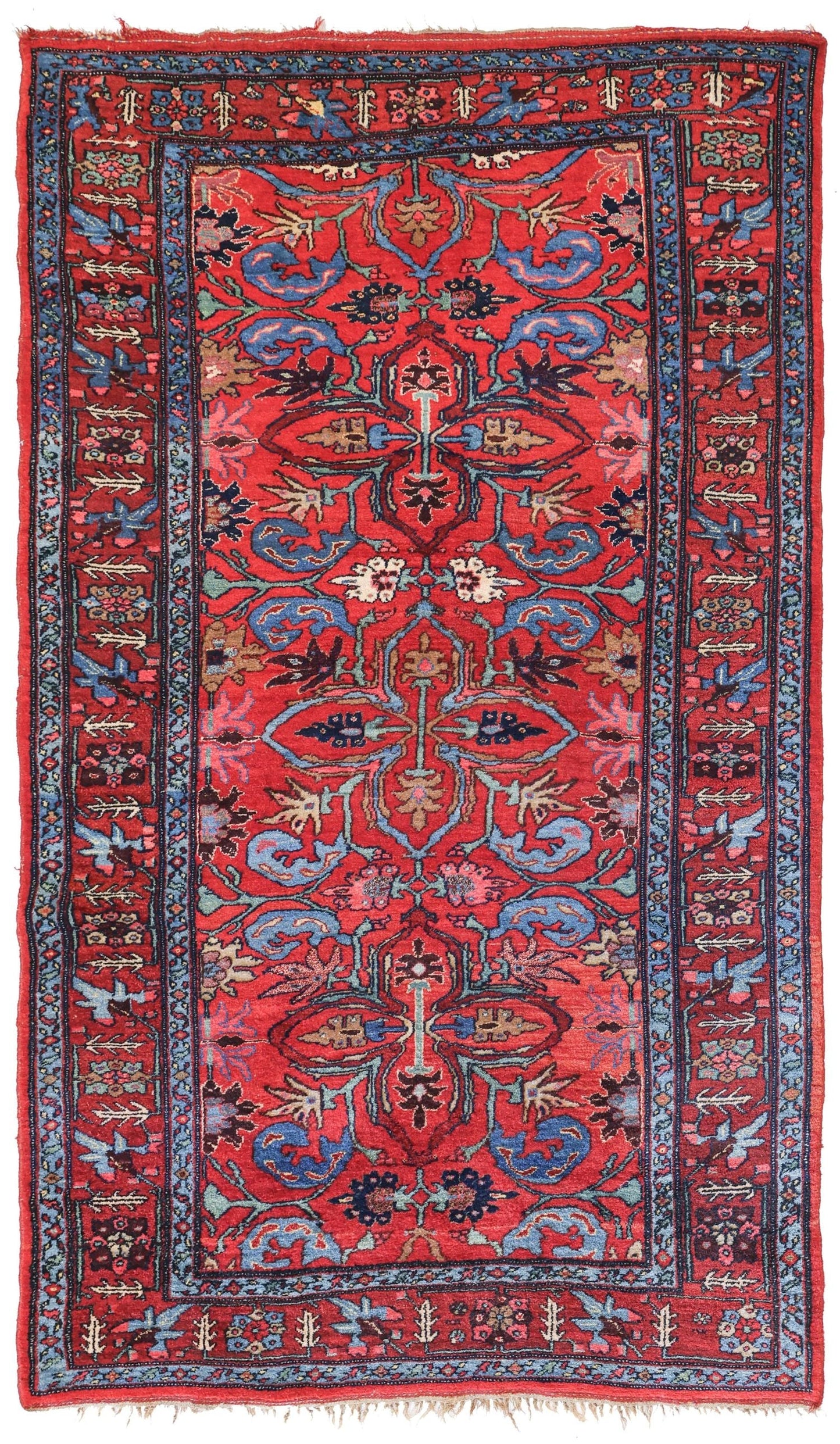 Vintage Bijar Handwoven Tribal Rug