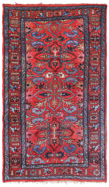Vintage Bijar Handwoven Tribal Rug