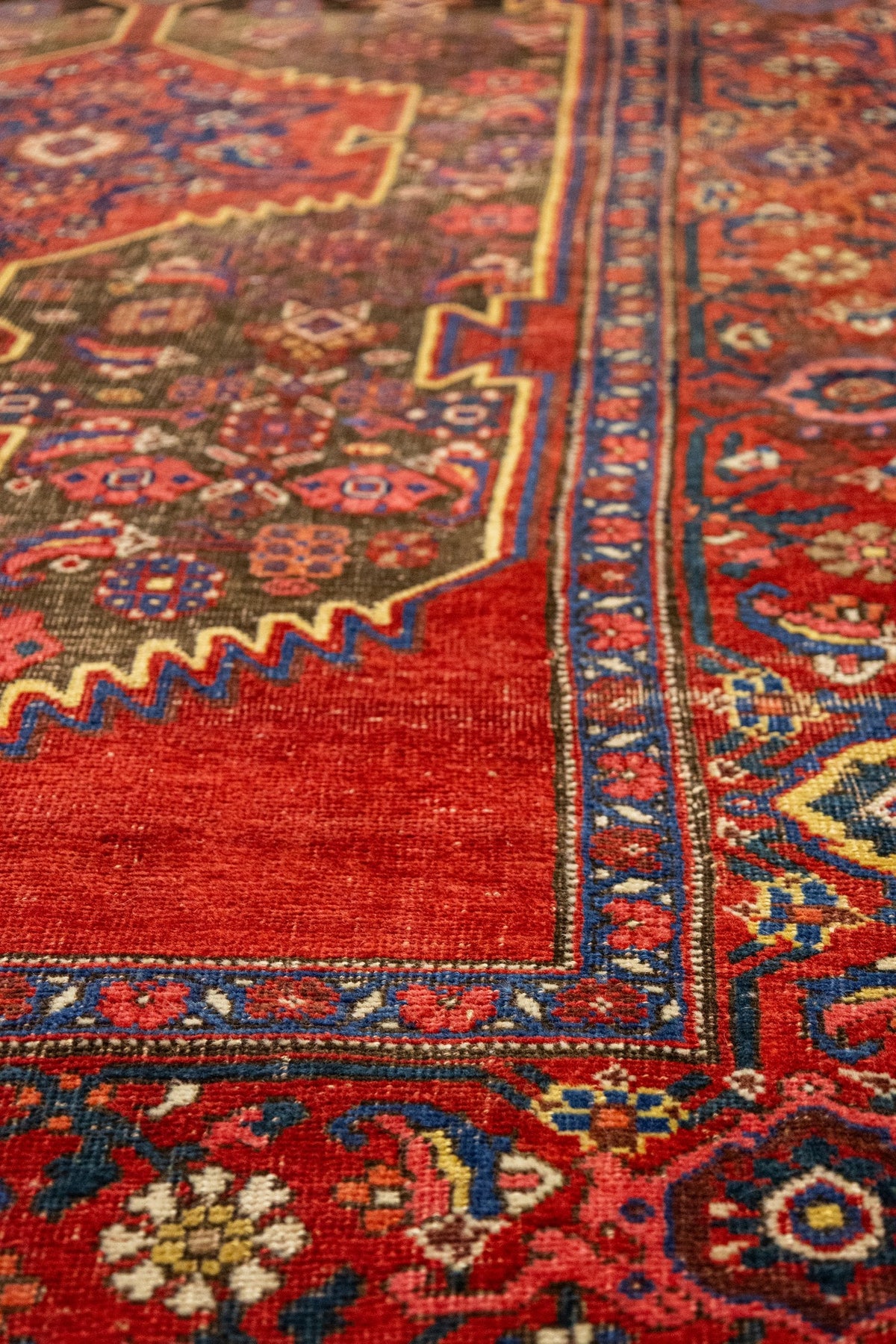 Antique Bijar Handwoven Tribal Rug, J73851