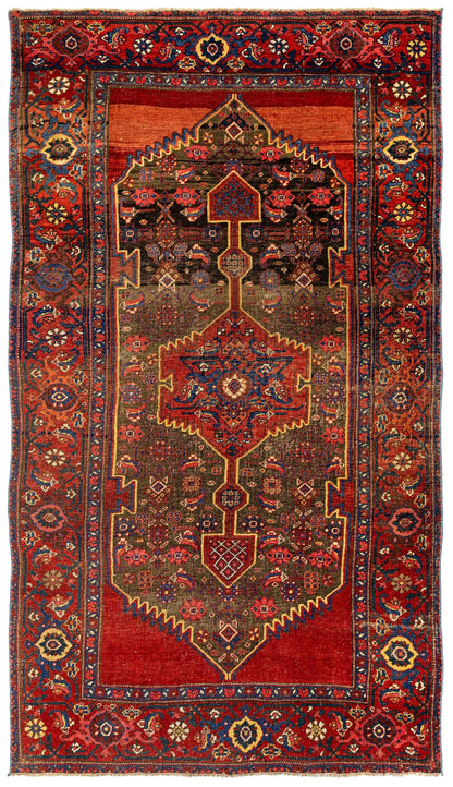 Antique Bijar Handwoven Tribal Rug
