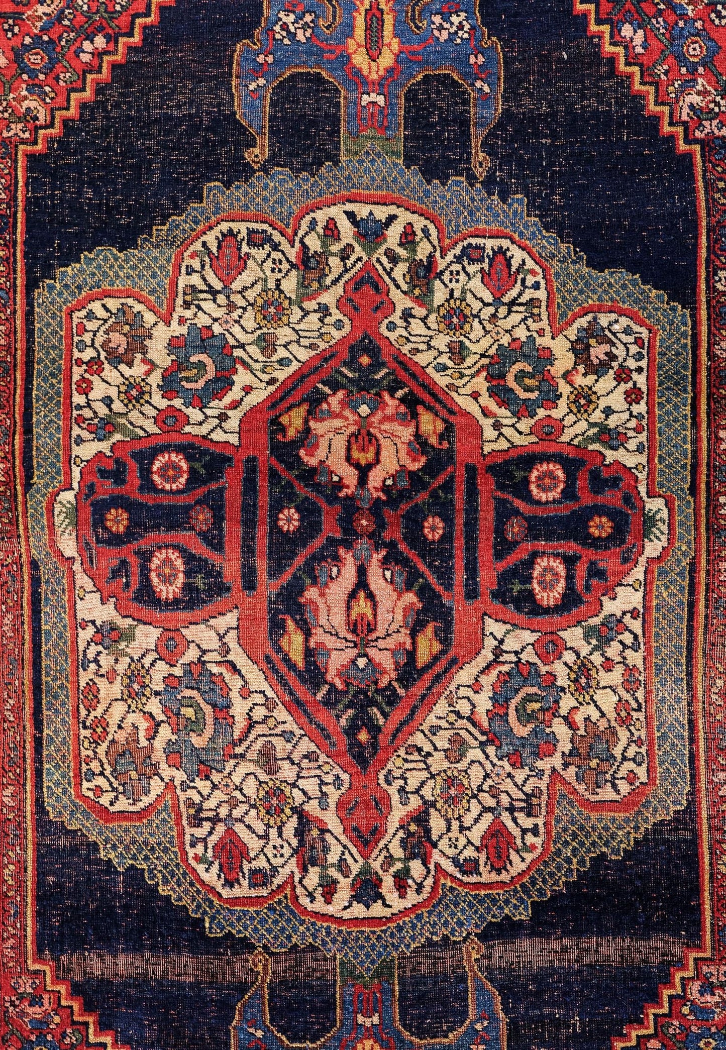 Vintage Bijar Handwoven Tribal Rug, J78949