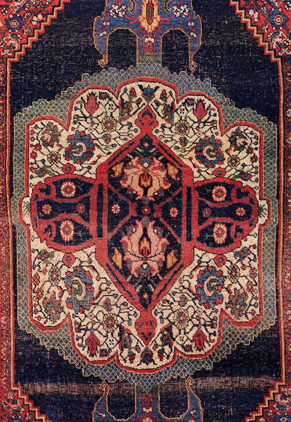 Vintage Bijar Handwoven Tribal Rug, J78949