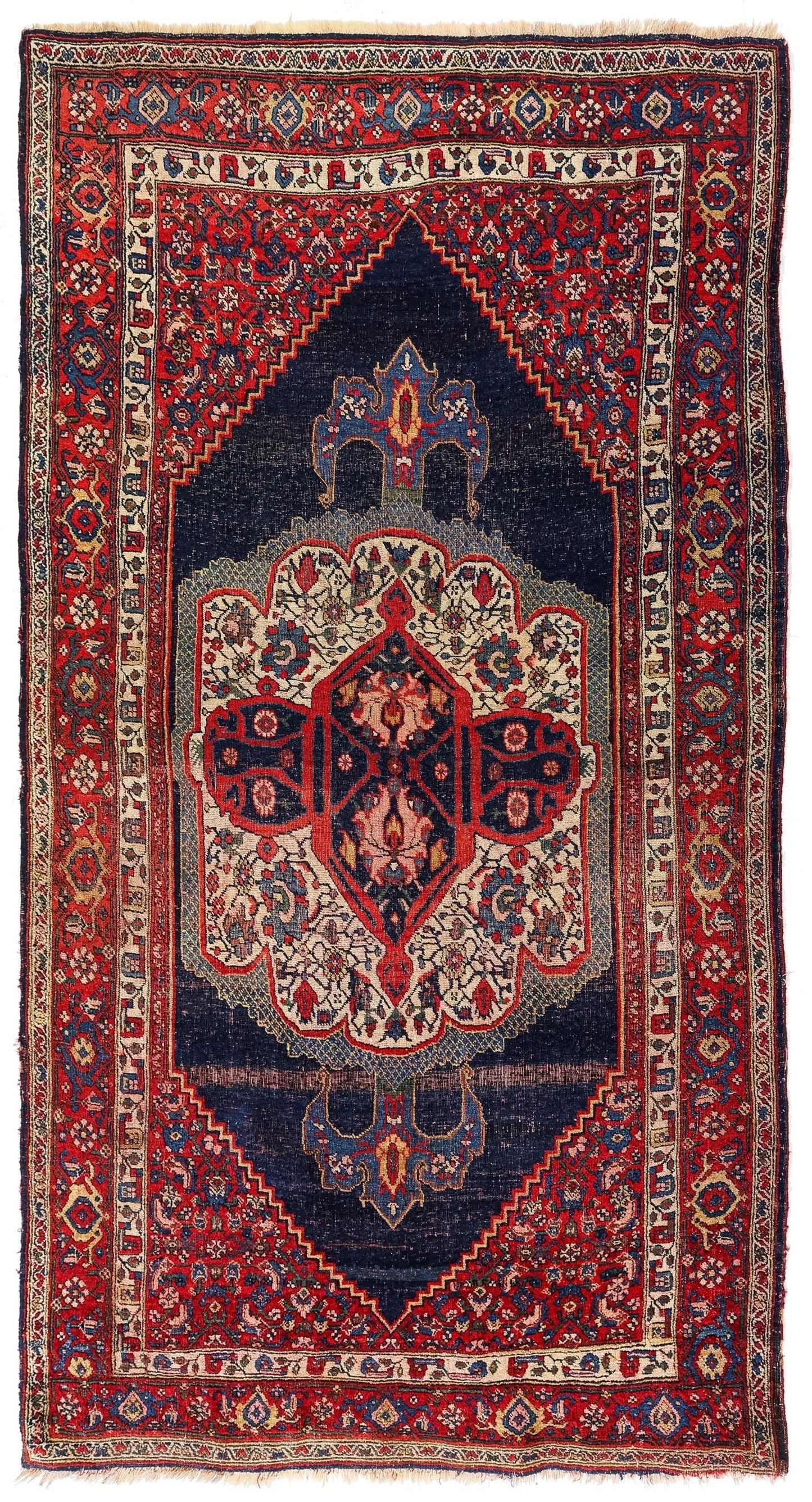 Vintage Bijar Handwoven Tribal Rug