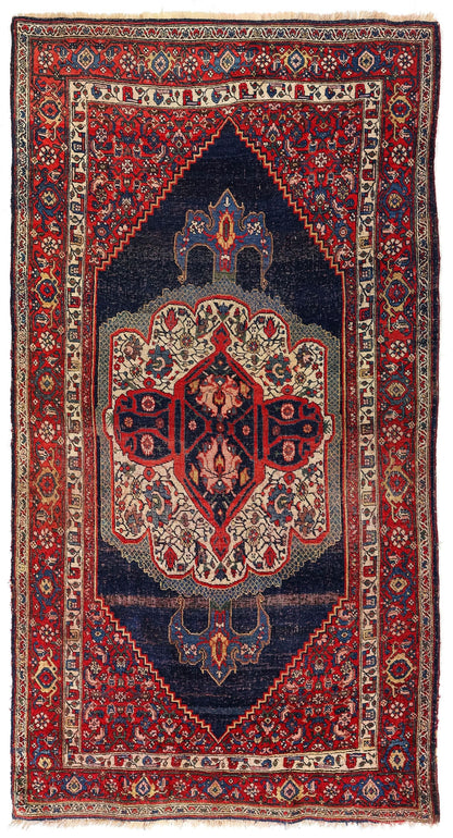 Vintage Bijar Handwoven Tribal Rug