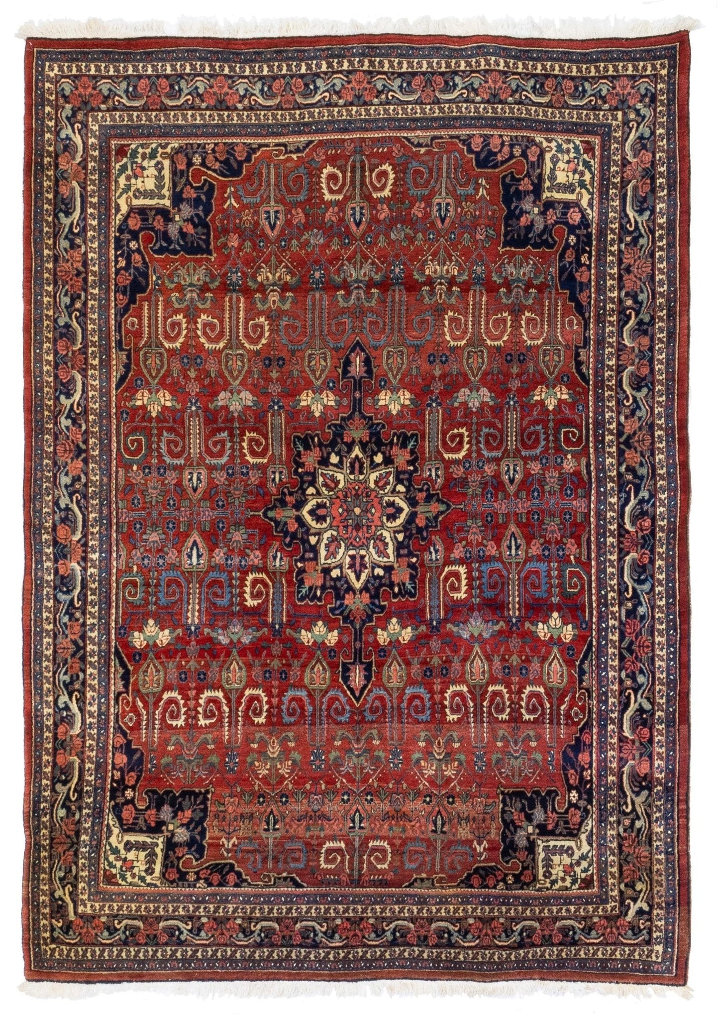 Antique Bijar Handwoven Tribal Rug
