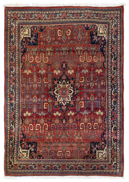 Antique Bijar Handwoven Tribal Rug