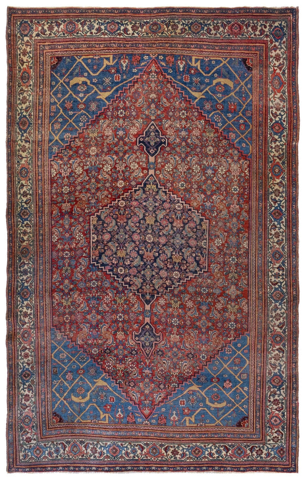 Vintage Bijar Handwoven Tribal Rug, J79903