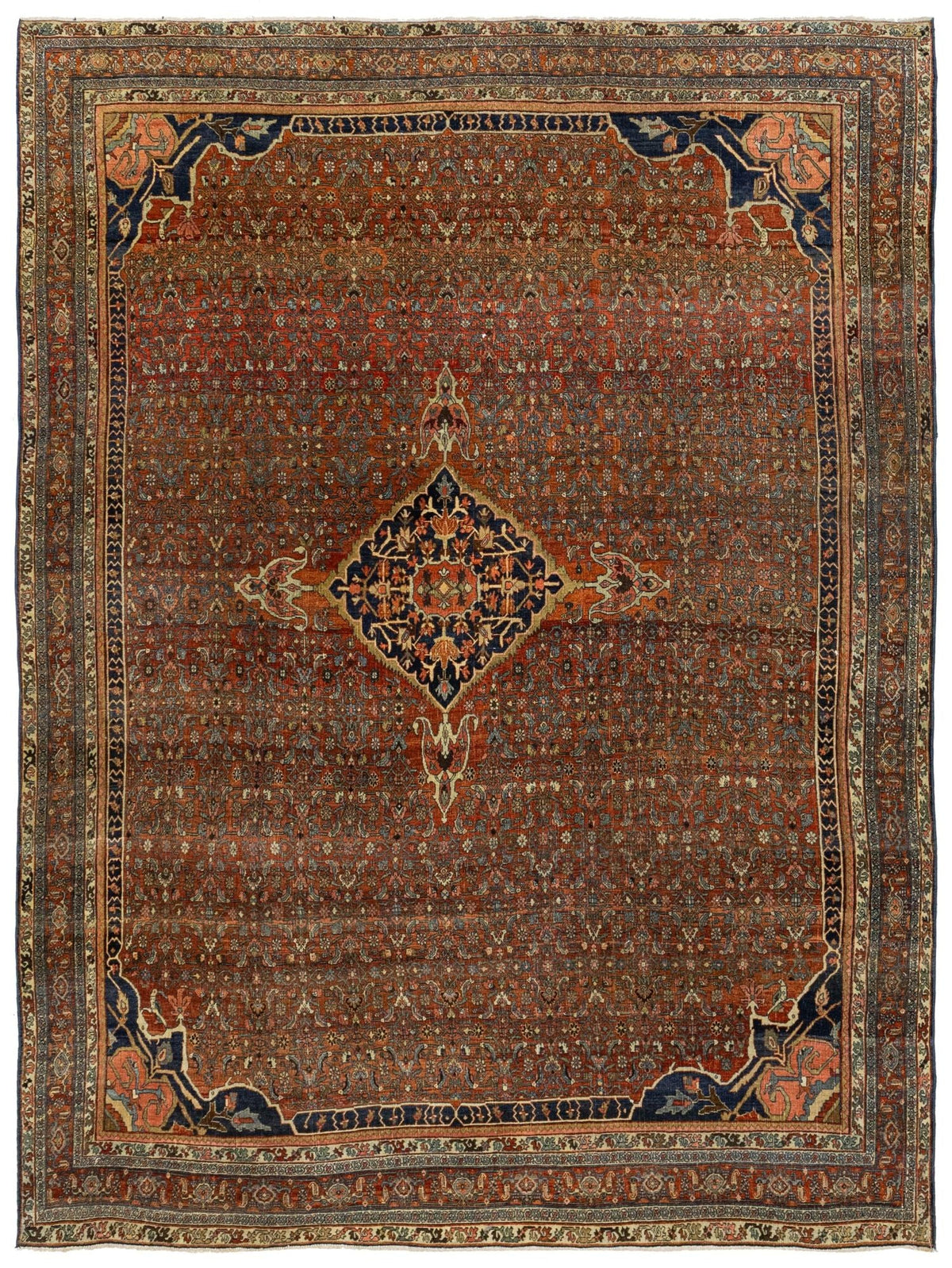 Antique Bijar Handwoven Tribal Rug