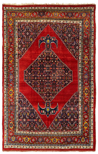 Antique Bijar Handwoven Tribal Rug