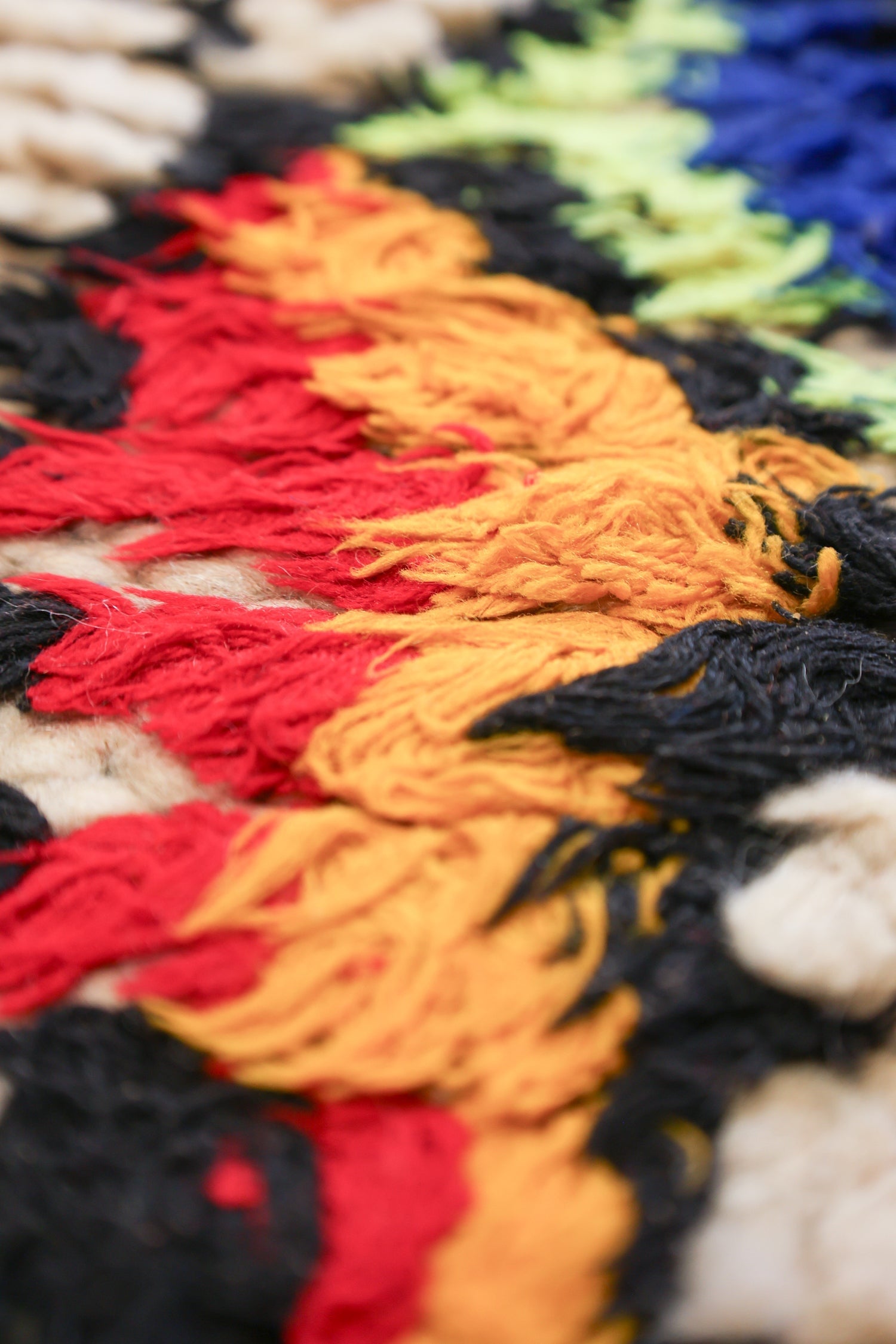 Vintage Boucherouite Handwoven Tribal Rug, J71882
