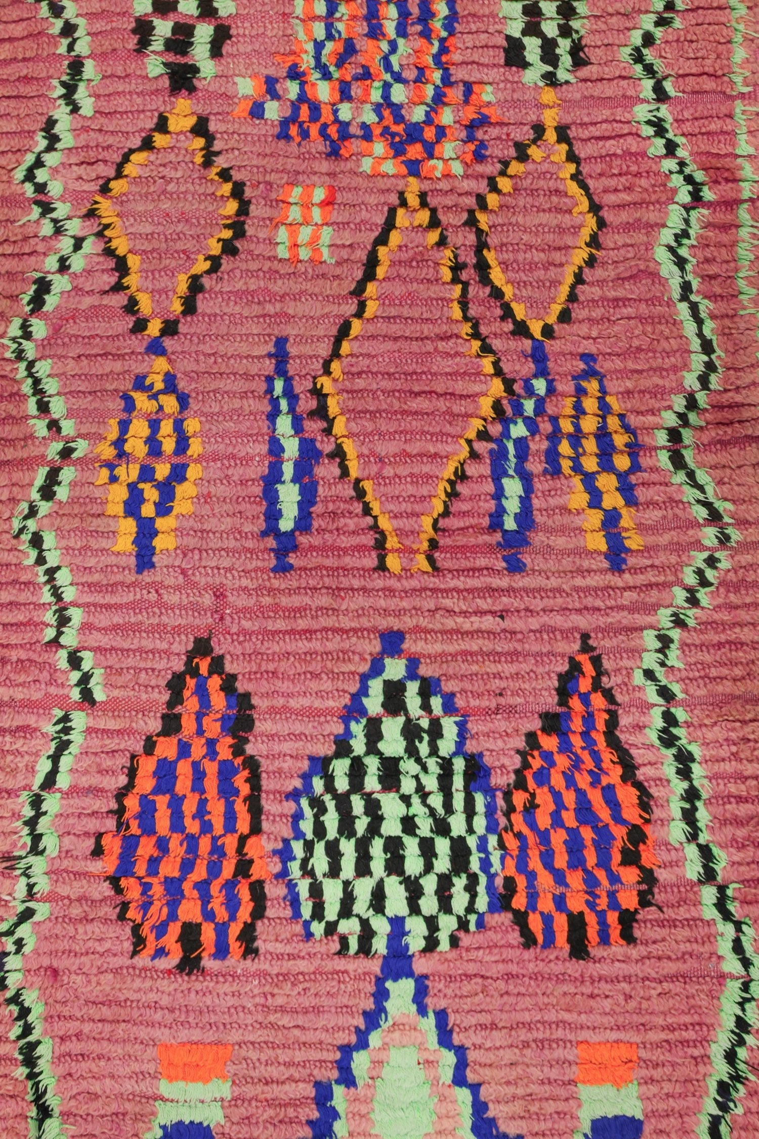 Vintage Boucherouite Handwoven Tribal Rug, J71884