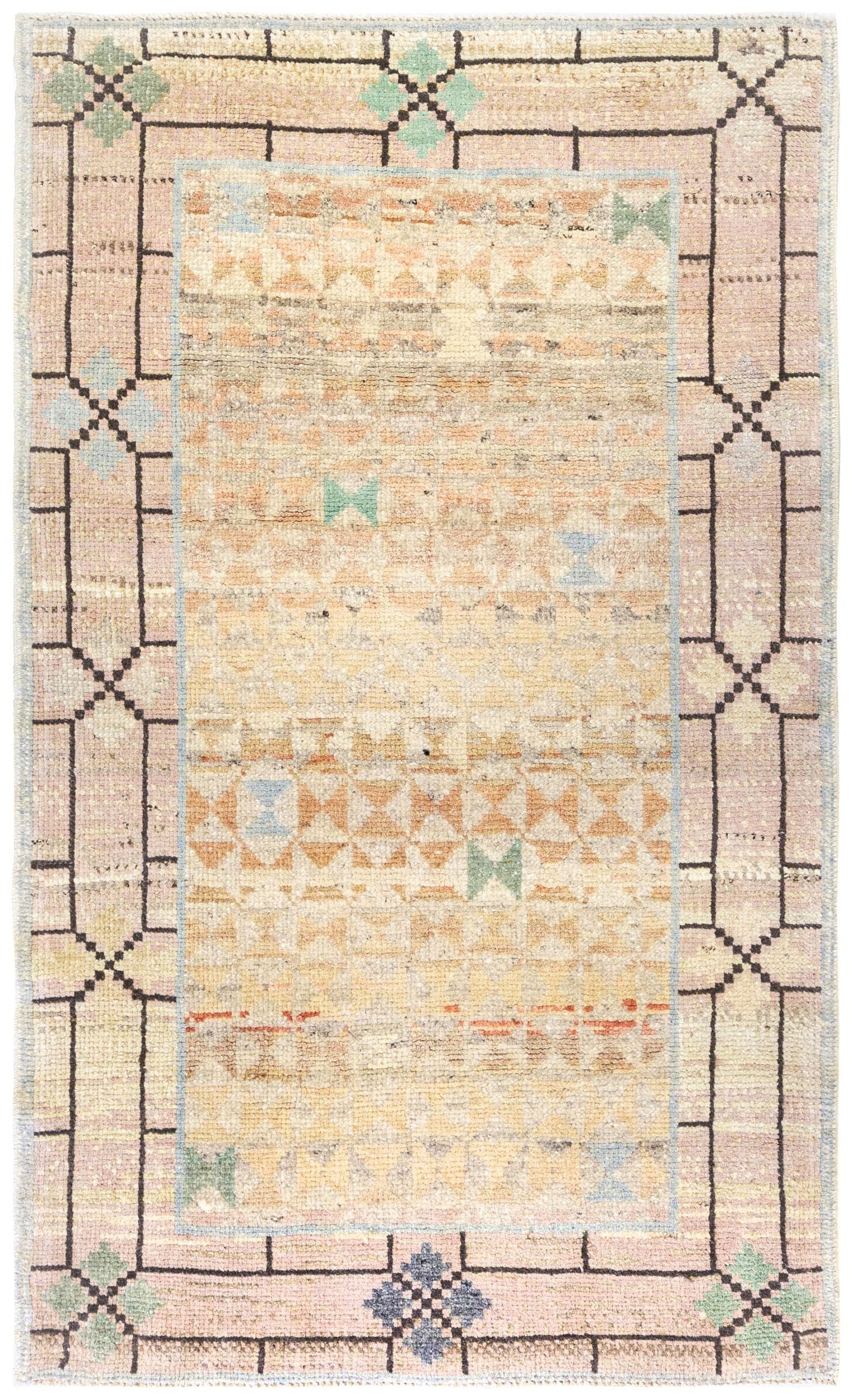  Bowtie Kars Handwoven Tribal Rug