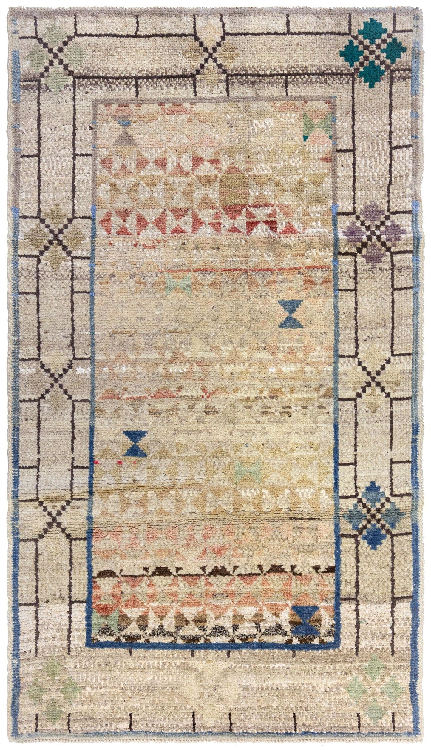  Bowtie Kars Handwoven Tribal Rug
