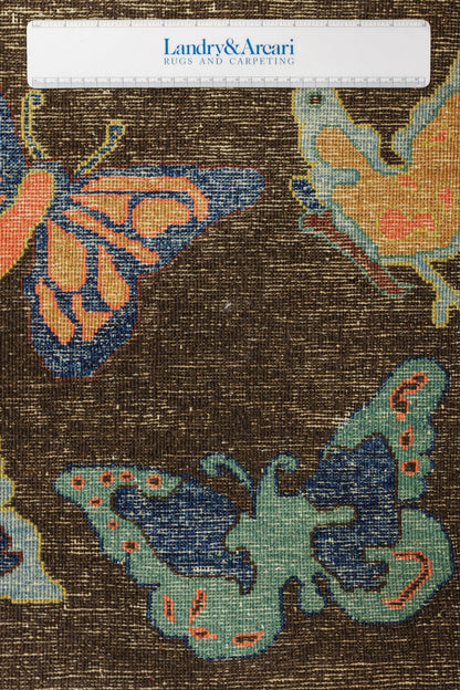 Butterflies Handwoven Tribal Rug, J79577