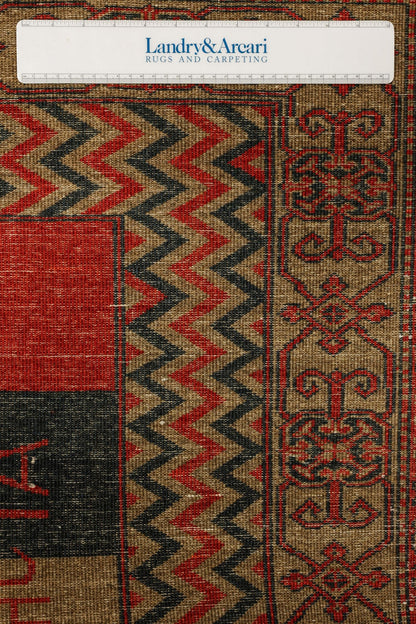 Checker Board Handwoven Tribal Rug, J79572