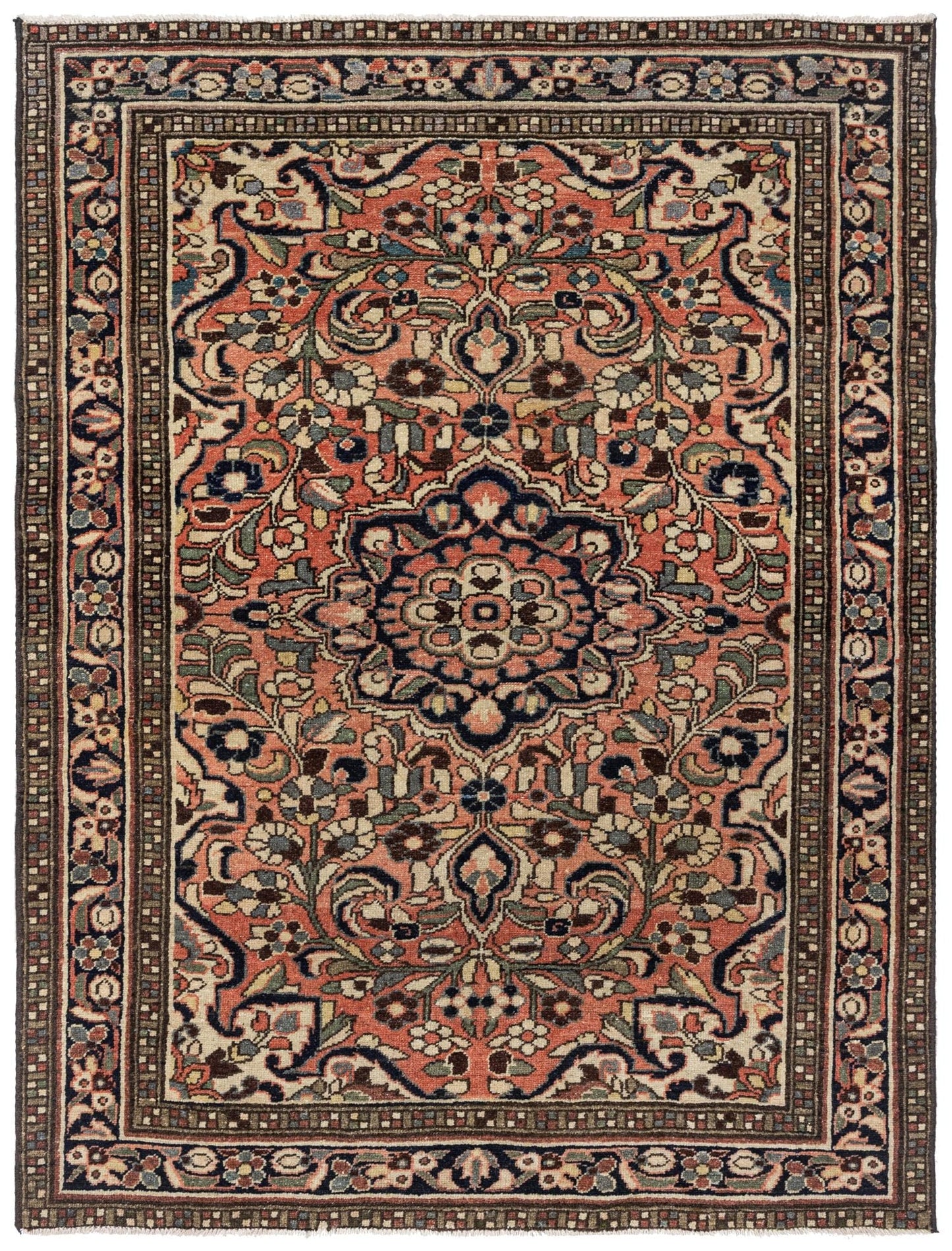 Vintage Dargazine Handwoven Tribal Rug