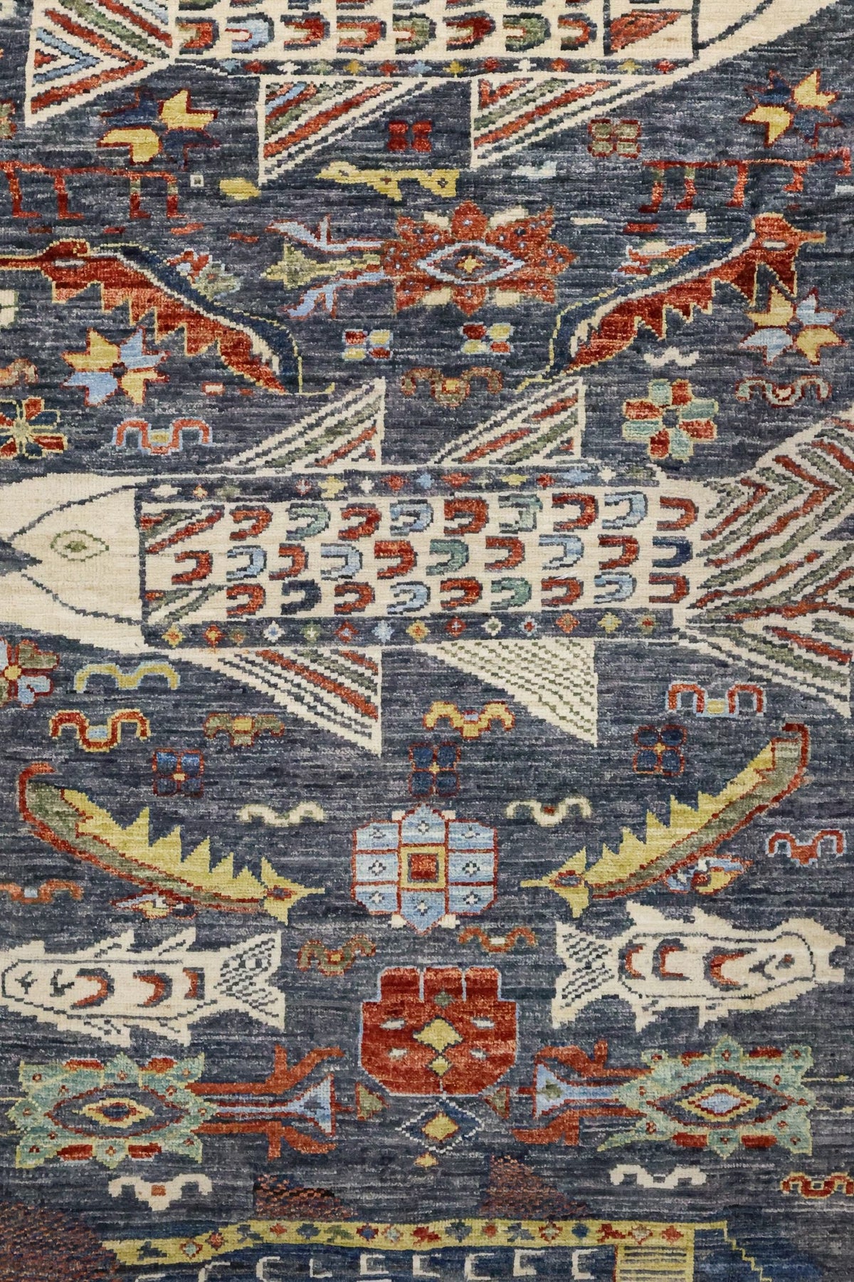 Dworsky Fish Handwoven Tribal Rug, J81373