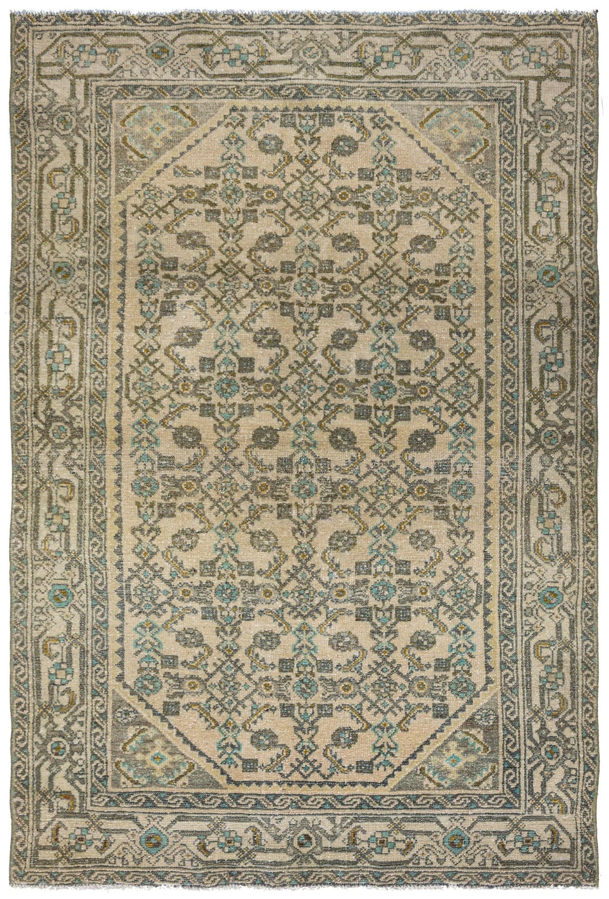 Vintage Engelis Handwoven Tribal Rug