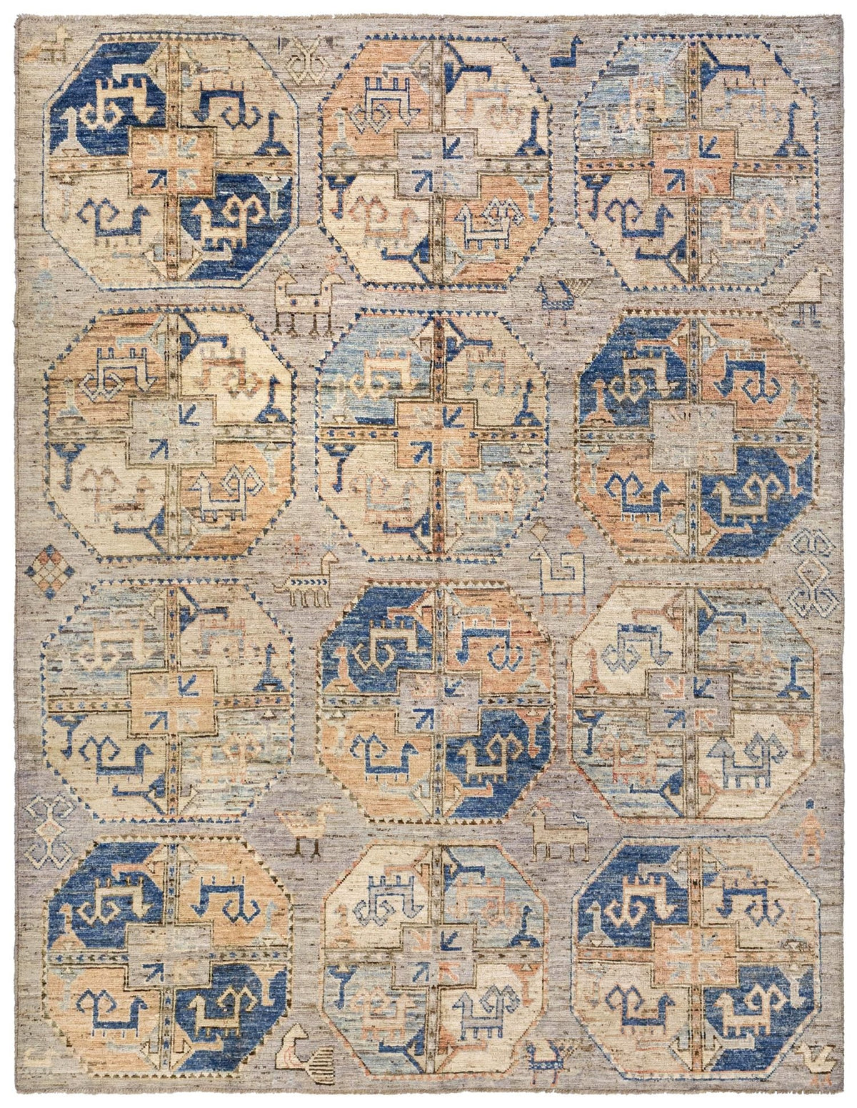 Ersari Oushak Handwoven Tribal Rug