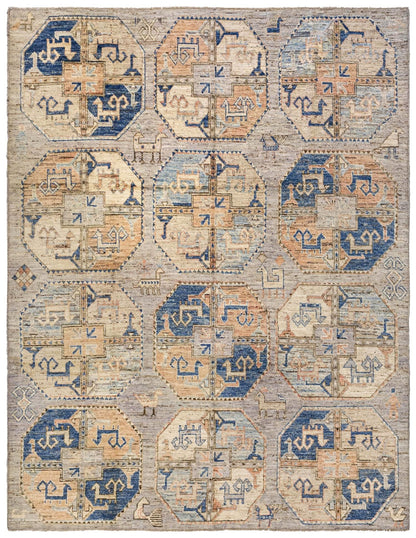 Ersari Oushak Handwoven Tribal Rug