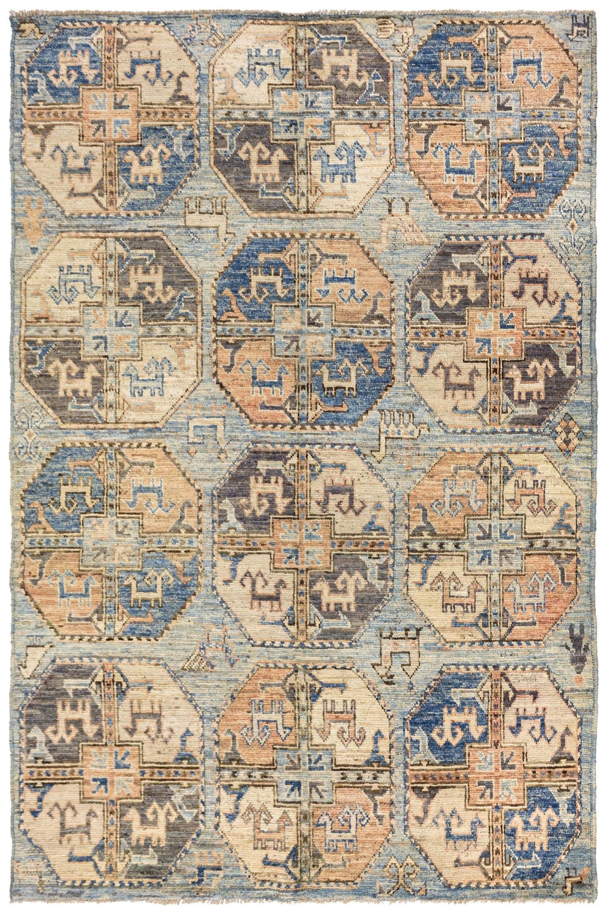 Ersari Oushak Handwoven Tribal Rug