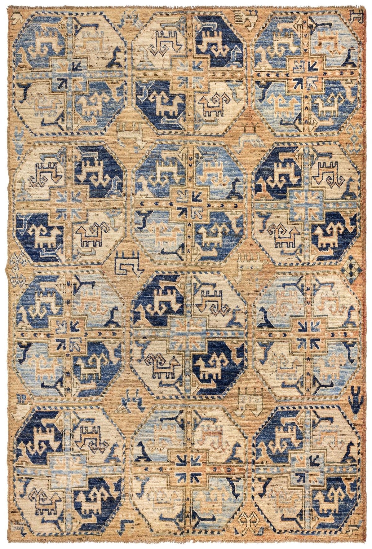Ersari Oushak Handwoven Tribal Rug