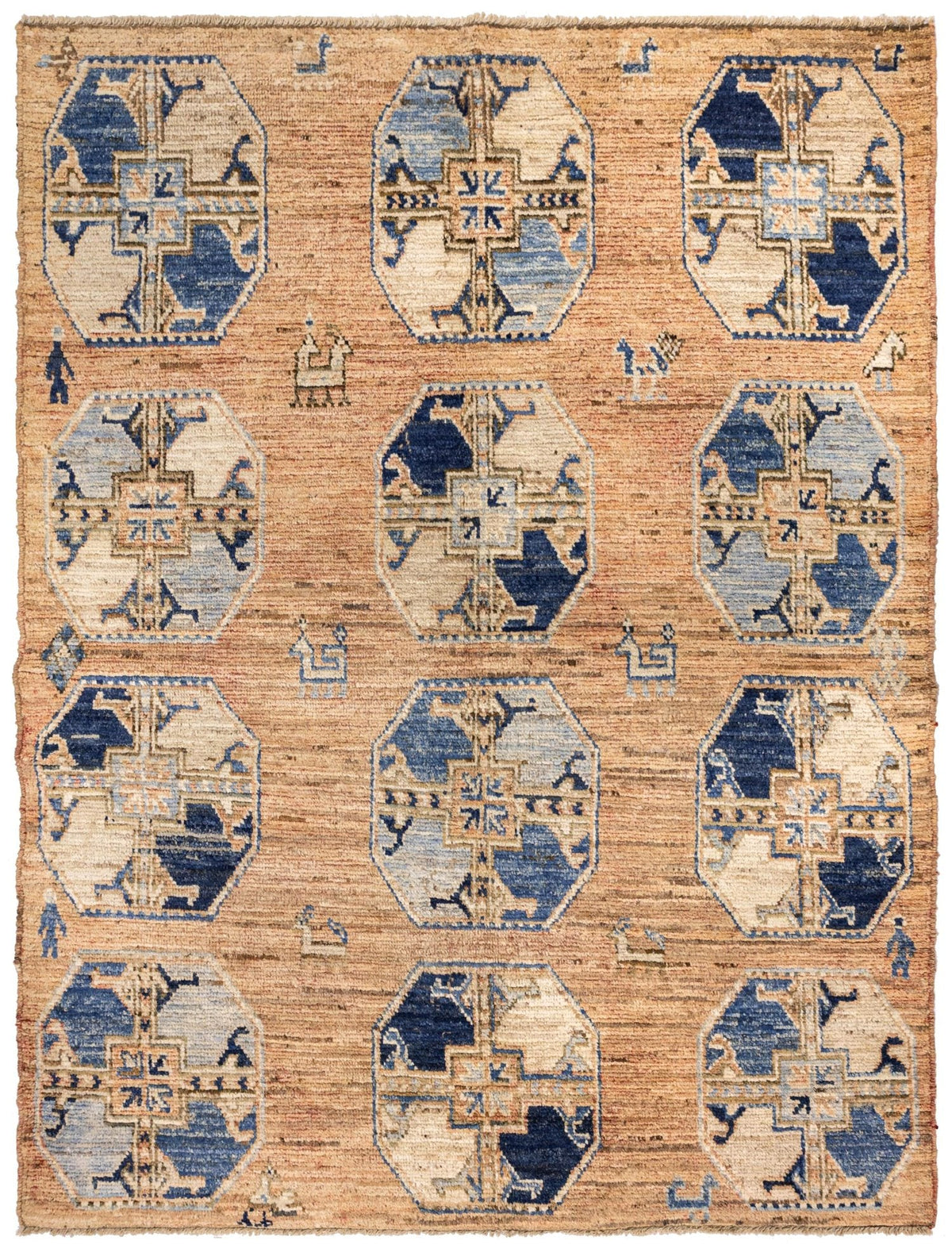 Ersari Oushak Handwoven Tribal Rug
